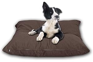 Cieffepi Home Collections FIDO - Cuscino sfoderabile per cani, gatti e animali domestici in vari colori e misure (80 x 80 x 21 cm, Marrone)