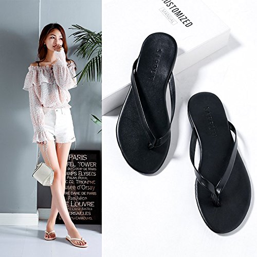 Xue Qiqi Faites Glisser et Déposez Le Mot Girl Fashion, Porter Télévision étudiants Occasionnels Plage antidérapantes Clip Cool Pantoufles