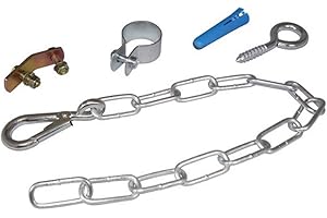 DIRECT HARDWARE GAS COOKER STABILITY SAFETY CHAIN KIT WITH FITTINGS AND BRACKET