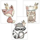 ✔ Zuckersüß - Das 3er Set Wandbilder ist die perfekte Deko für langweilige Wände im Baby- und Kinderzimmer.