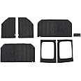 QDINXV Sound Heat Insulation Pad , for Jeep, for Wrangler JK 12-17 JL 18-21 2/4 Doors Hardtop Rear Window Ceiling Roof Heat Insulation Cotton Car Engine Insulator(2PCS JK 4-door)