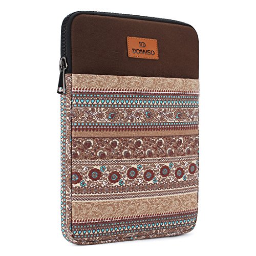 DOMISO 10 zoll Tablette Sleeve H  lle Tasche Canvas Fabric Flower Pattern Abdeckung f  r 2017 New 9 7  iPad   iPad Pro   10 5    iPad Pro   10 6  Sams