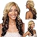 Produktbild FUHOAHDD Farbverlauf Lange, lockiges Haar Perücke Natürlich Hochtemperatur Curl Weiblich Perücke Hohe Qualität Synthese Bobbi BOSS Perücke