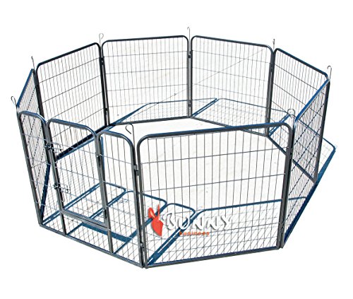 BUNNY-BUSINESS-Heavy-Duty-Modular-Puppy-Exercise-Play-Whelping-Pen-200-x-200-x-80-cm-8-Pieces