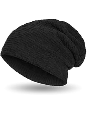 Compagno warm gefütterte Beanie Wintermütze sportlich-elegantes Flechtmuster mit weichem Fleece-Futter Mütze