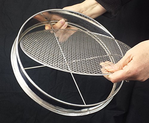 Practicool Gartensieb, Edelstahl, 4 austauschbaren Sieben (3 mm, 6 mm, 9 mm, 12 mm) - 6