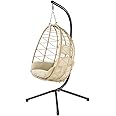 Hangstoel / Schommelstoel / Hangmand - Tuin Rotan Wicker Hangingblack