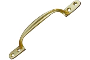 Chivrose Ltd Victorian Window Sliding Sash Pull D Handle - Polished Brass (4" / 100mm)