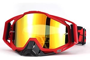 XFSRG Occhiali Ciclismo Uomo Occhiali Da Moto Ciclismo Antivento Maschera Protettiva Sci E Motocross 100% Downhill Per Esterni