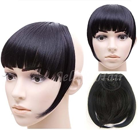 Bang Clip Fake Synthetic Fiber High Quality Extention Hair (Color 1)