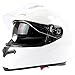 Produktbild Mach1 Integralhelm Helm Motorradhel mit Integrierter Sonnenblende ECE R 22.05 Größe XS bis XXL (Weiß - Größe 57-58cm (M))