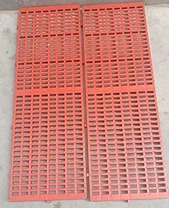 Pet Plastic Flooring Mat for Dog / Cat / Rabbit / Goat Multipurpose Floor Mat for Cages Too - Size- Length 36 Inch, Width 12 Inch(3ft x1ft) (Red) (6PCS)