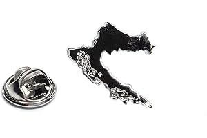GTR-PRESTIGE GIFTWARE Outline Map of Croatia Rhodium Plated Lapel Tie Pin X2AJTP696