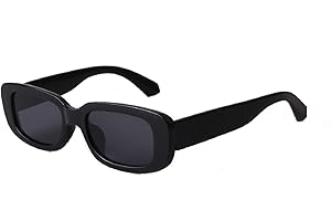 ADEWU Schmale Sonnenbrille Damen Herren Rechteckig 90er Retro Brille UV Schutz Sunglasses Vintage Mode