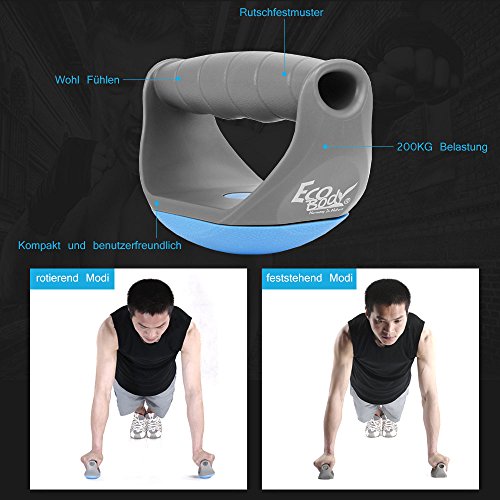 3 in 1 Liegestützgriffe Push Up Stand Bar drehbare mit elastischen Seil indoor Sport /Boxen/Brustmuskulatur von WEINAS - 4