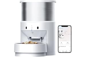 PETKIT Automatyczny Automat do Karmy dla Psów, Kotów, Automatyczna Miska Obrotowa, Programowalna Kontrola Porcji 5-200 g na Posiłek i 20 s Głosu, dla Średnich Psów, Kotów, 5L