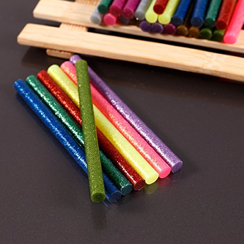 meetory Hot Klebestifte für Hobby DIY Projekte, Holz-Heißklebepistole 7 MM X 10 cm 30 Stück Colorful - 4