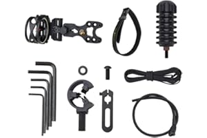 Namvo Set di Accessori per tiro con L'Arco, 3 Pin per Arco mirino Ammortizzatore Freccia per Archi ricurvi composti Arco Ammortizzatore in Gomma Attrezzatura per tiro con L'Arco