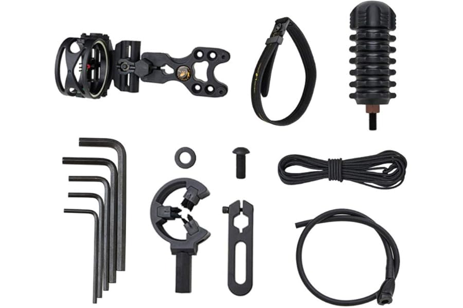 Namvo Archery Accessories Set, 3Pin Bow Sight Damper Arrow Rest for Compound Recurve Bows Bow Rubber Damper Archery Equipment