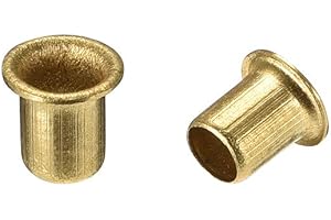 sourcing map Remaches huecos de cobre de Agujero pasante de 5mmx6mm de Placa de circuito de ojal PCB, 200 unidades