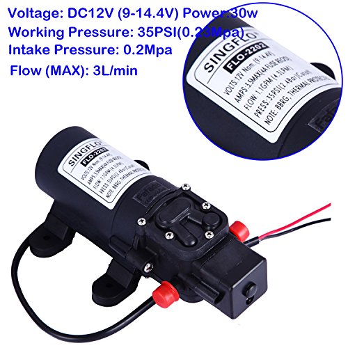 Fafada 12V automatische Druckwasserpumpe Wasserpumpe Trinkwasserpumpe Pumpe 4.3L/min - 2