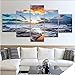 Produktbild syssyj Kein Rahmen 5 Panel Hd Gedruckt Die Sonnenaufgang Morgen Meer Meerblick Wand Poster   Kunst Malerei Für Wohnzimmer Dekoration