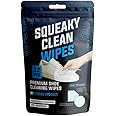 Squeaky Clean Wipes - Premium Shoe Cleaning Wipes - Multipurpose Wipes For All Shoes - Keep Your Footwear Looking Brand New! - Individually Wrapped - Dual Textured - Portable Resealable Bag Included