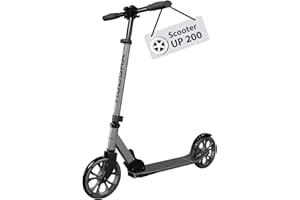 HUDORA Scooter Up 200 - Trottinette Confortable et silencieuse en Aluminium pour jusqu'à 100kg - Réglable en Hauteur & Pliable - Trottinette sans à-Coup pour Enfants/Adolescents & Adultes