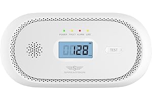 Spreadtron Carbon Monoxide Detector, CO-Warnmelder mit digitaler LCD-Anzeige,10 Year Sensor, Replaceable Battery, with Peak Memory