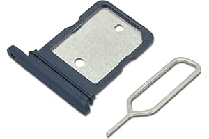 Eonpam Dual SIM Karte Rahmen für Google Pixel 5 Card Tray SIM Kartenhalter Slot Schlitten Halter + SIM Pin(Schwarz)