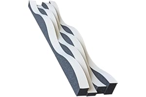 LENACUSTICA Pannelli acustici Movie effetto legno Diffusore e Fonoassorbente 100x20x7cm (Bianco)