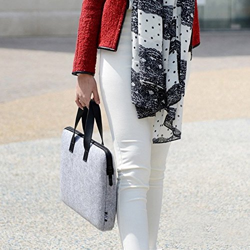 TFDirect Laptophülle Laptoptasche Notebook Filz Sleeve Tasche Hülle Schutzhülle für 15 Apple MacBook Air / MacBook Pro, Grau - 7