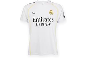 Real Madrid Maillot Domicile 25 2/26 pour Adultes - Tailles S à XXL - Saison 2025/2026 - Maillot de Football Homme Produit Officiel pour Fans