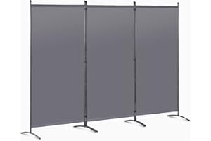 ‎ANGEL LIVING Angel Living 3 Teilig Paravent Sichtschutz Balkonbespannung Balkonsichtschutz Paravent Raumteiler Trennwand (Grau, 243x170cm)