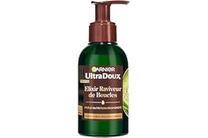 Garnier Ultra Doux - Elixir Raviveur de Boucles - À l'Huile d'Avocat et Beurre de Karité - Enrichi en Huile Nourrissante Multi-Usages pour Raviver les Boucles des Cheveux Bouclés à Frisés - 120 ml