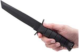 KS-11 Tanto Knife Outdoor Messer Robuste 440er Edelstahl Klinge – Survival Messer mit rutschfesten Griff ideal zur Bushcraft Ausrüstung - Schnitzmesser