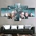 Produktbild XLST HD Leinwand Gemälde 5 Stück Fantasie Kunst Gemälde Game of Thrones Film Poster EIN Lied aus EIS und Feuer Poster für die Wand Dekor,A,20X35X220X45X220X55X1