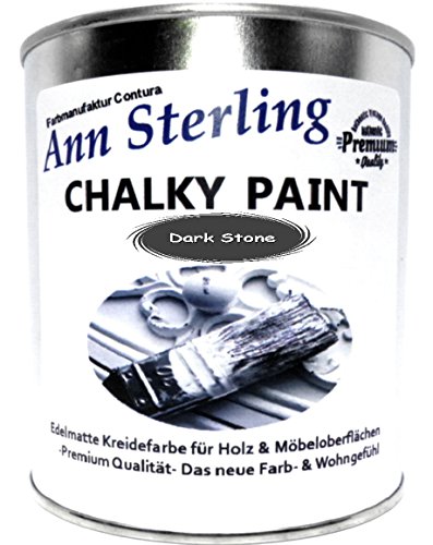 Ann Sterling Kreidefarbe Shabby Chic Farbe: Dark Stone / Anthrazit 1Kg. / 750ml. Lack Chalky Paint