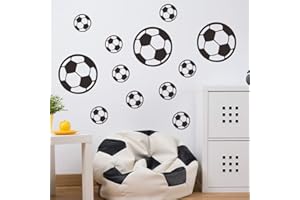 JUMRHFAN 43 PCS Football Stickers, Football Wall Stickers for Boys Room, Vinyl Football Wall Art Stickers for Boys Bedroom Playroom Living Room Window Door Decoration