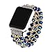 Produktbild Hunpta Perlen Armband Uhr Bracelet Watch Wrist Band Strap für Apple Uhr iWatch Serie 1 2 42mm (Blau)