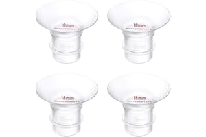 GOCROWEEN 4 Stücke Flanscheinsätze 18mm für Momcozy M9/M6/M5/S12 Pro/S9 Pro/Medela/Spectra/Bellababy/Lansinoh/Elvie/Nuliie/KISSBOBO/ANWIKE 24mm milchpumpe,für 24mm Flansch/Schild der meisten Pumpen
