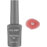 ALIX AVIEN Pembe Kalıcı Oje 58-Yoğun Renk Veren Jel Oje 12 ml-Nail UV Gel Polish 58