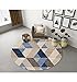Produktbild TWGDH Round Teppich Teppiche Morden Anti-Skid-Bodenmatte Wohnzimmer Küche Schlafzimmer Badezimmer Hängesessel Couchtisch Dekorative Matte,#4,Diameter140cm