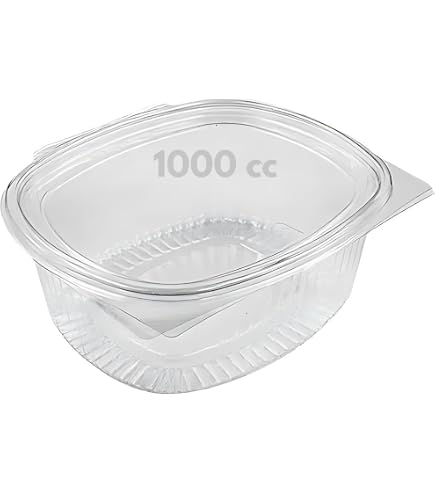 Nicoletti 50 Vaschette Contenitori Riutilizzabili e Lavabili in lavastoviglie Uso Cibo caldo o freddo e MICROONDE (congelamento a -20 gradi) (800cc