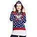 Produktbild Wonder Woman Damen Kapuzen Jacke Logo Stars DC Comics blau - M