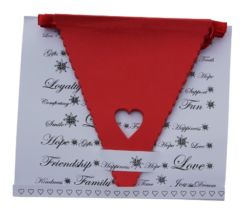 Red Heart Bunting Banner - Great for a Wedding, Party, Christening or any Special Occasion Red Heart Bunting Banner - Great for a Wedding, Party, Christening or any Special Occasion