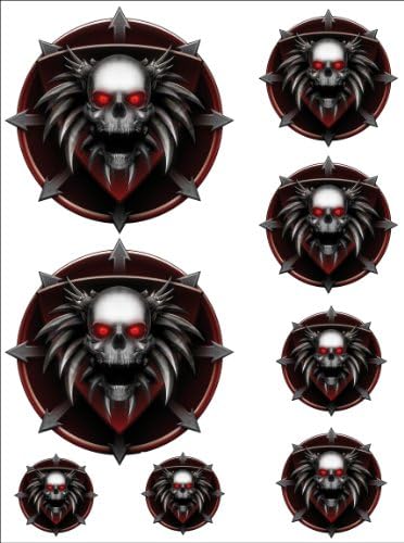 Ref: 23 Sticker Sheet with 8 Skulls 28 x 39cm