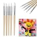 Anself Nail Art Silicone Sculpture Pen For Emboss Carving Polish Craft Wooden Handle Nail Art Salon Tool Set 5Pcs/Set