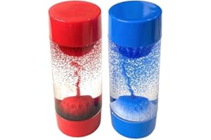 VIRTUENITY Volcano Minuteur sensoriel liquide anti-gravité pour autisme, besoins sensoriels, TDAH, soulagement du stress, anxiété, jouet d'autisme et besoins spéciaux (bleu)