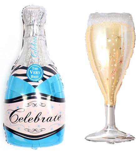 Palloncino bottiglia di champagne gigante - palloncino da 36 - DECORAZIONE FESTA NYE - Decorazione campagna champagne - palloncino addio al nubilato - Palloncino di fidanzamento - Italia
